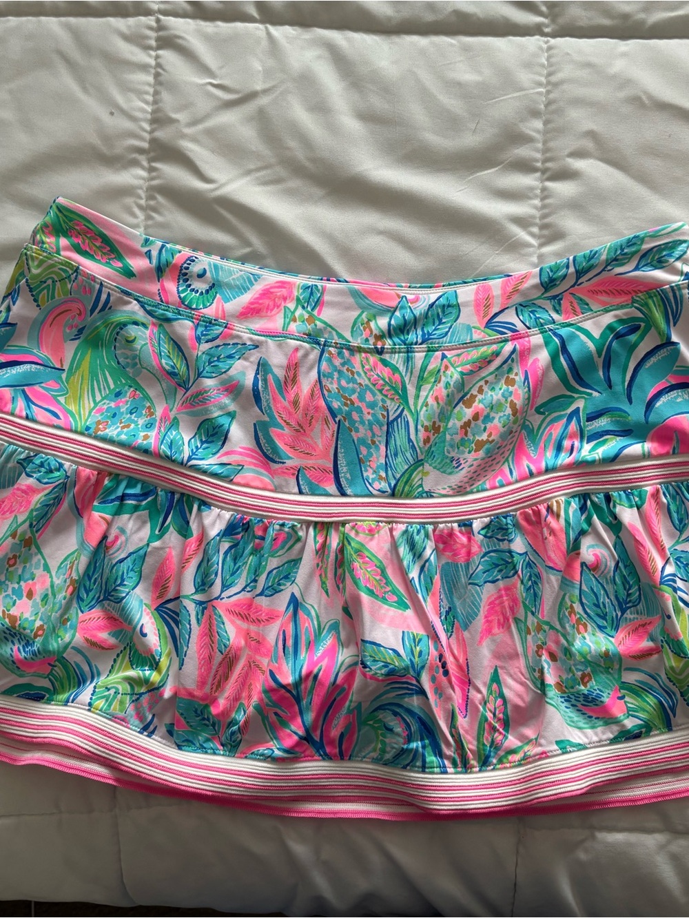 Lilly Pulitzer Luxletic Dara Skort in Toucan Do It Print Womens Size XL